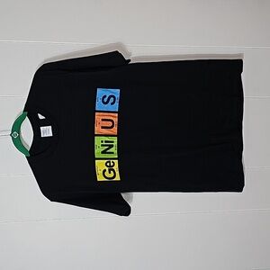 Genius Port & Company Black, Short Sleeve T-Shirt | Men's Medium